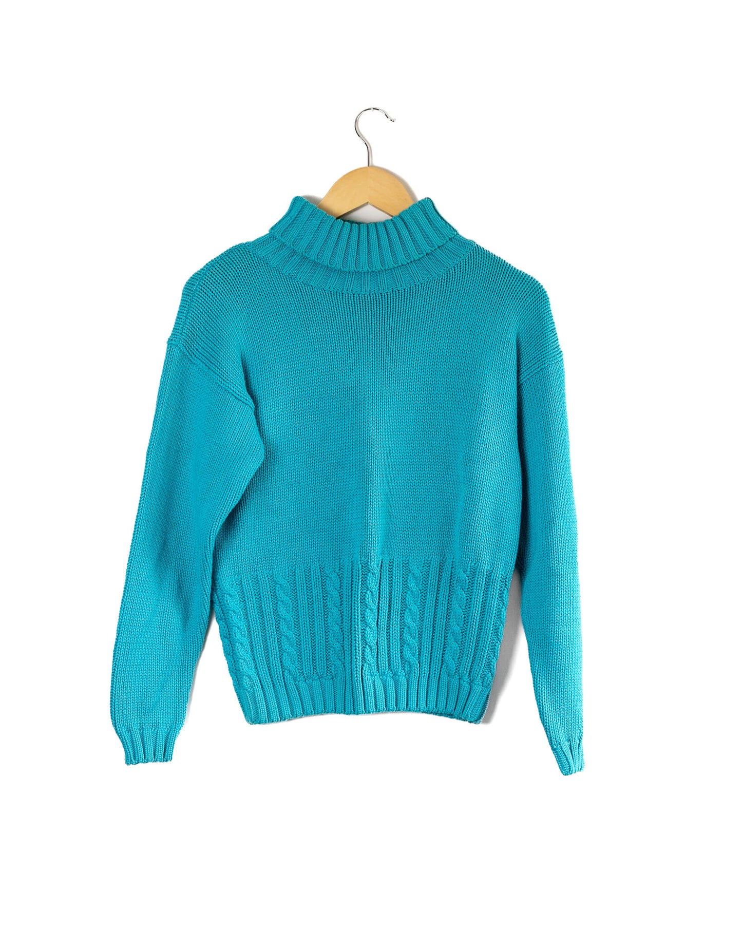 Teal Turtleneck Sweater