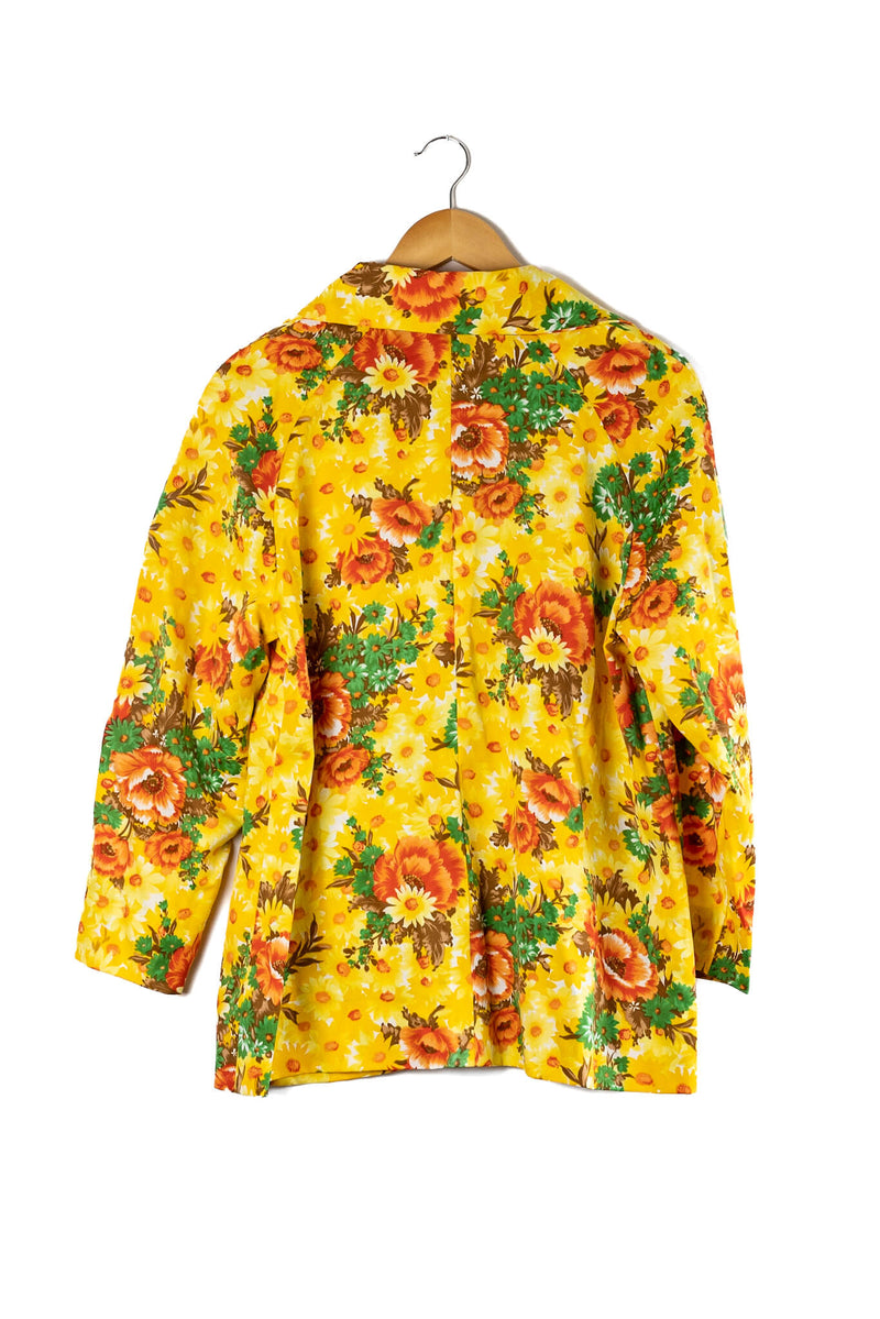 70s Floral Zip-Up Jacket