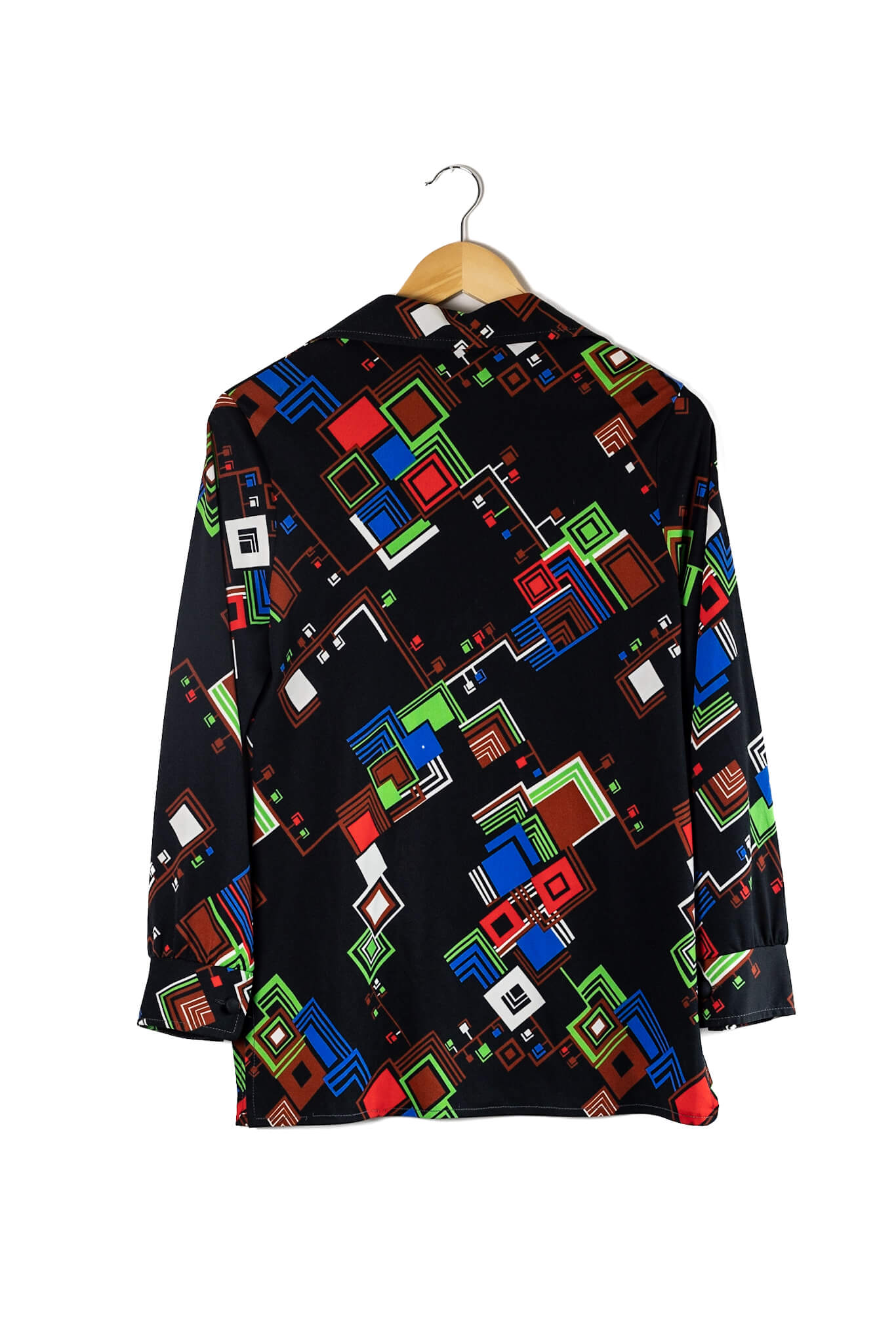 70s Geometric Button Down