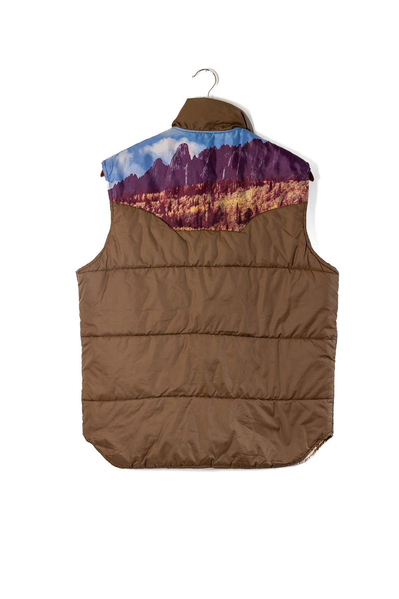Vintage Mountain Range Puffer Vest