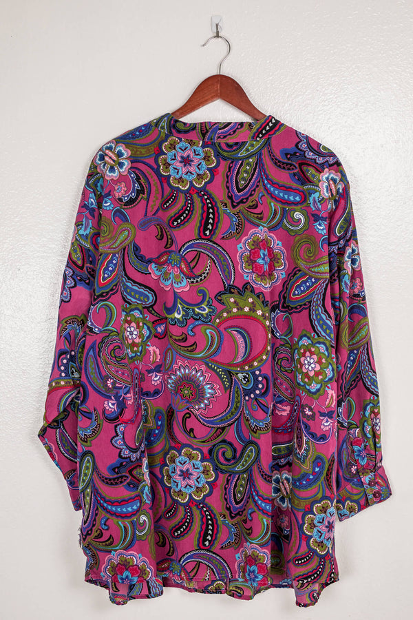 vintage-90s-neck-tie-blouse-paisley-floral-pattern-back