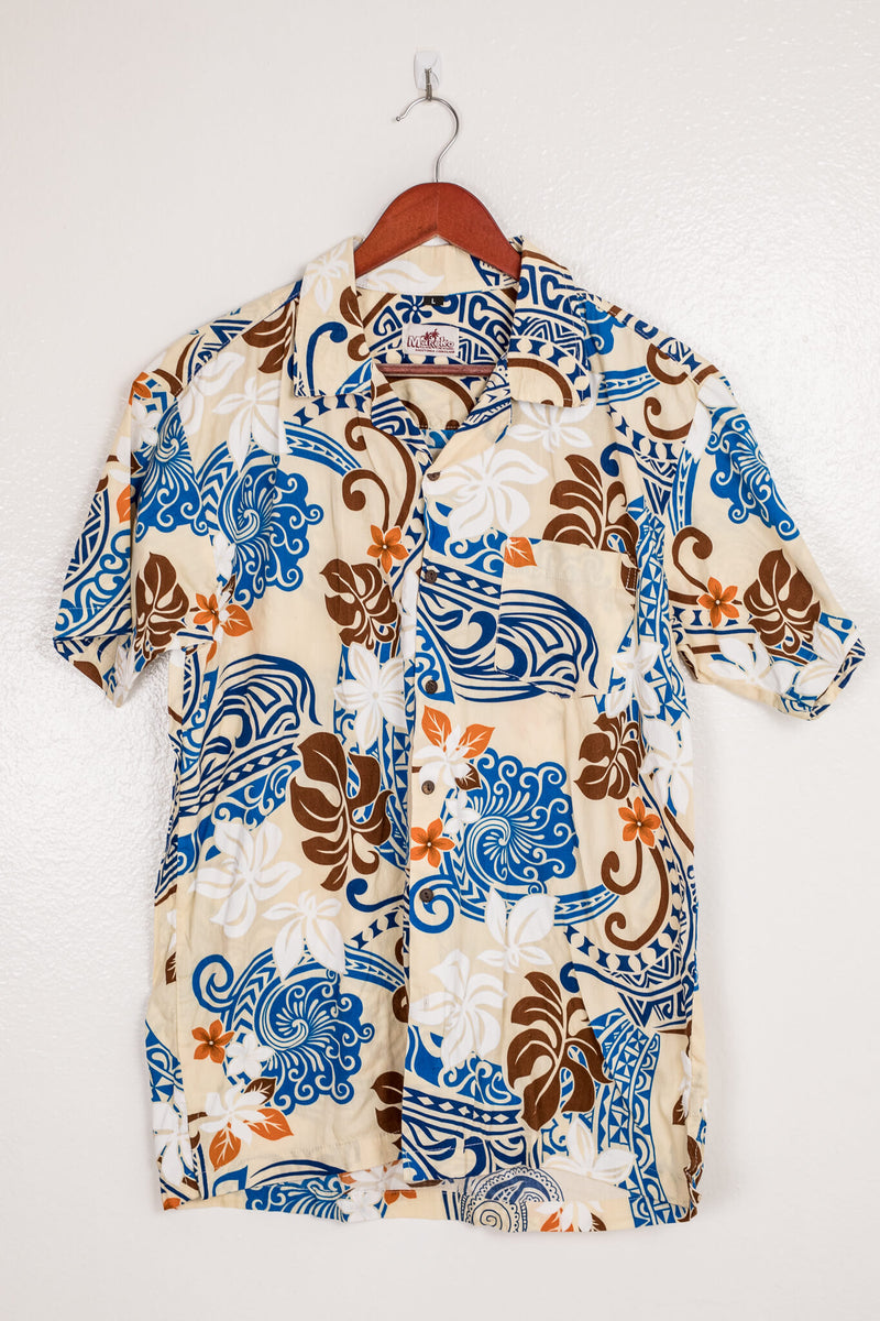 large-y2k-orange-brown-blue-hawaiian-shirt-front