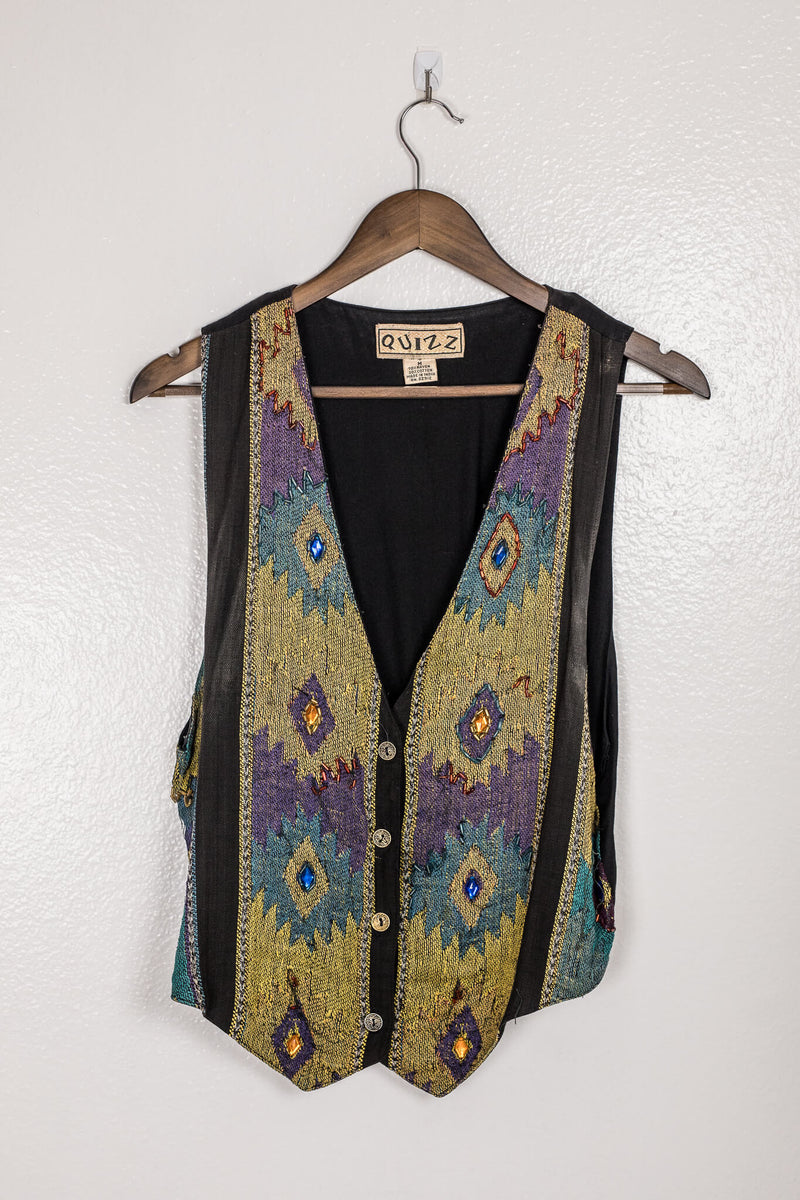 vintage-90s-vest-stitched-pattern-and-beaded-embellishment-front