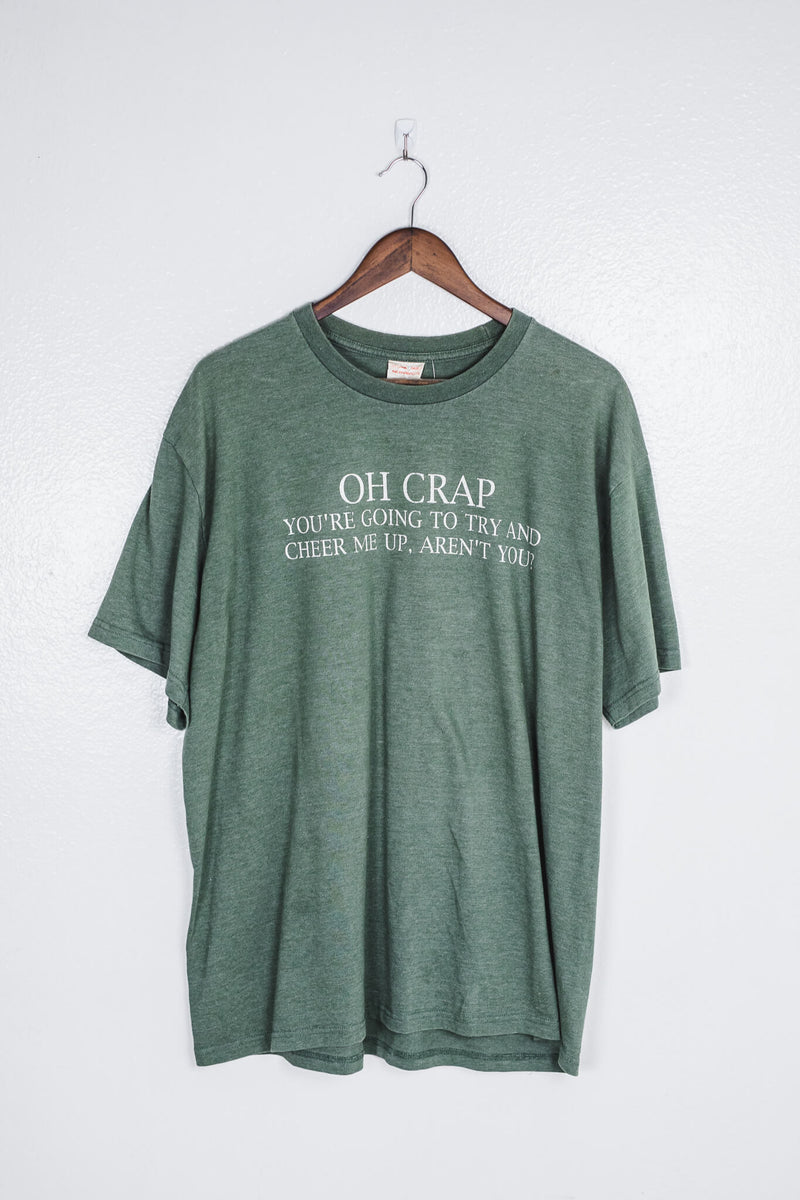 plus-size-resale-green-oh-crap-t-shirt-front