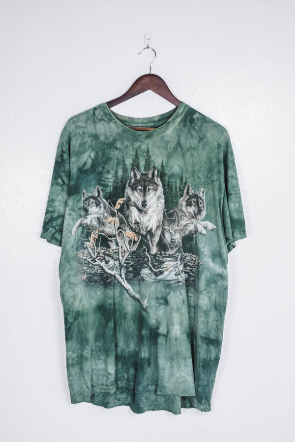 wolf-print-green-tie-dye-t-shirt-front