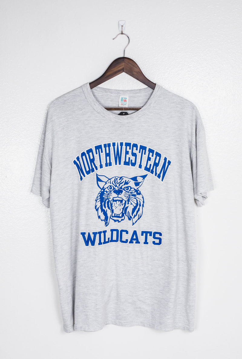 vintage-90s-physical-education-northwestern-wildcats-gray-t-shirt-front