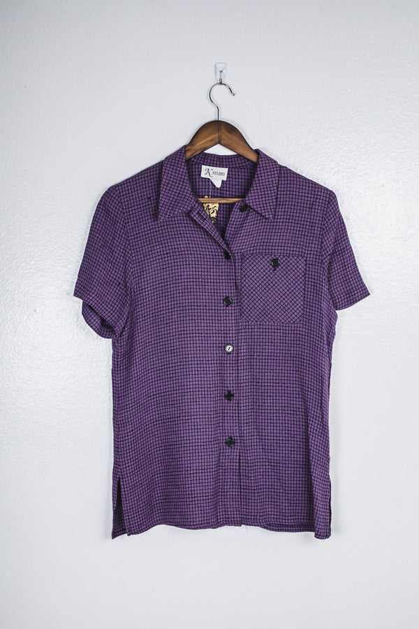 vintage-90s-button-down-purple-and-black-shirt