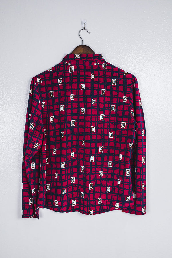 vintage-80s-90s-red-button-down-pattern-blouse-back