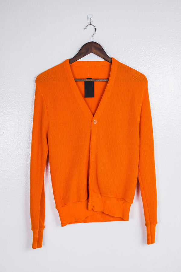 vintage-70s-bright-orange-cardigan-front