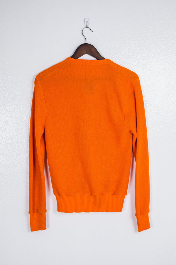 vintage-70s-bright-orange-cardigan-back