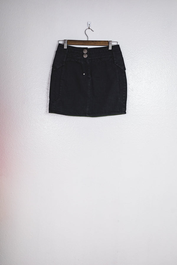 Y2K Black Denim Mini Skirt