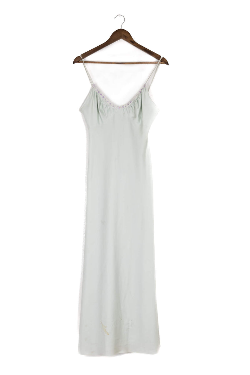 1960s Designer Mint Slip Dress