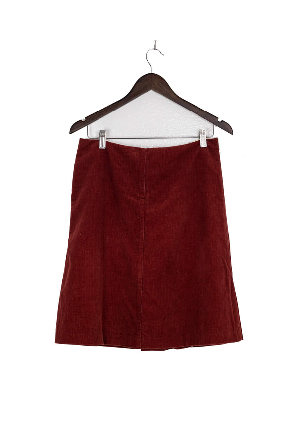 Retro Y2K Red Corduroy Skirt
