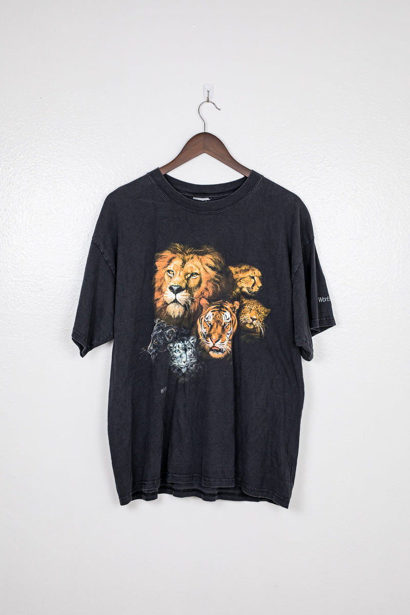 fort-worth-zoo-wild-cats-screen-print-cotton-t-shirt-front