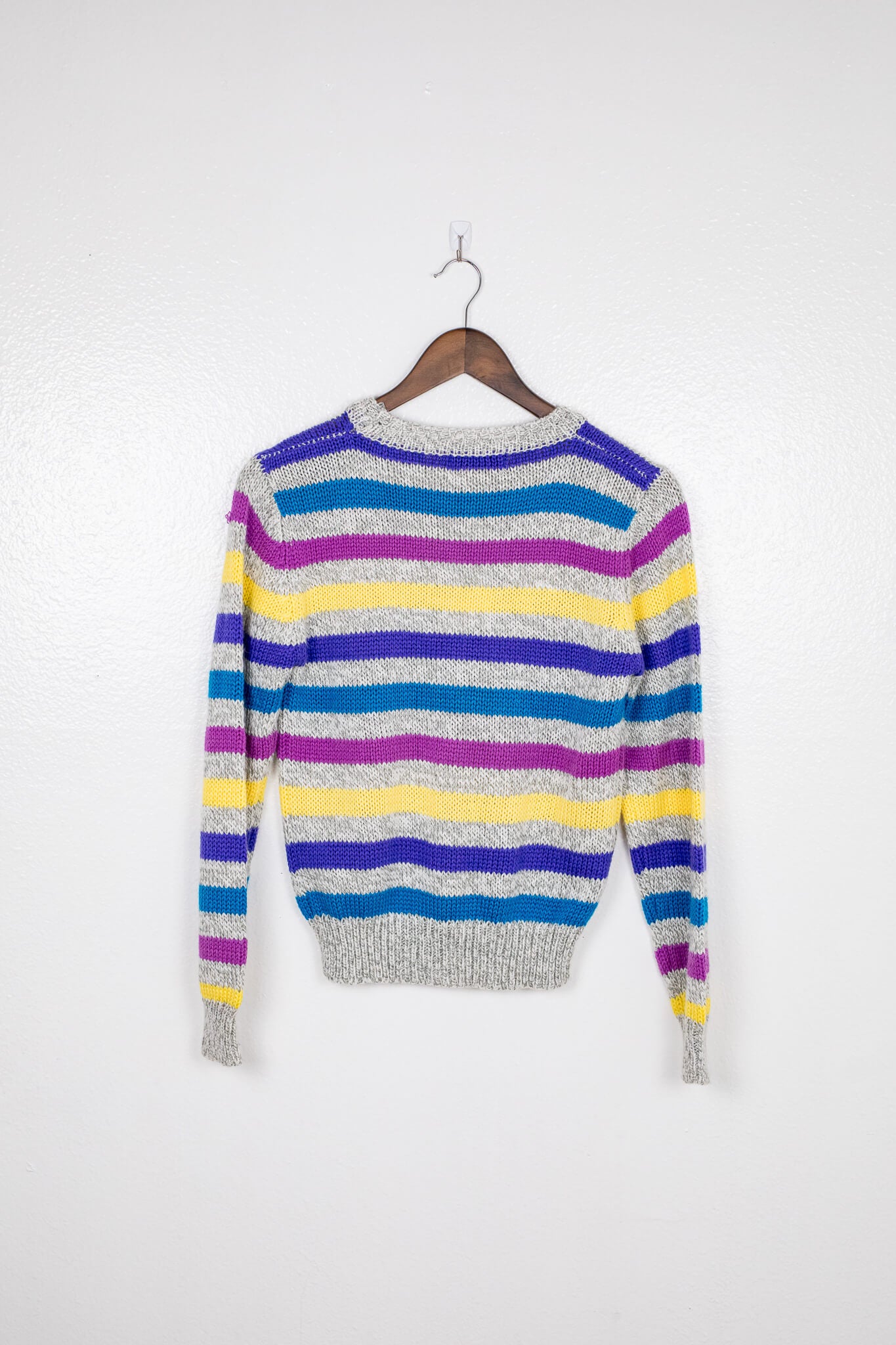 vintage-70s-80s-striped-purple-yellow-blue-gray-sweater-back