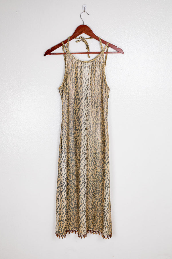 vintage-90s-shiny-leopard-print-halter-top-midi-dress-with-beaded-hem-front