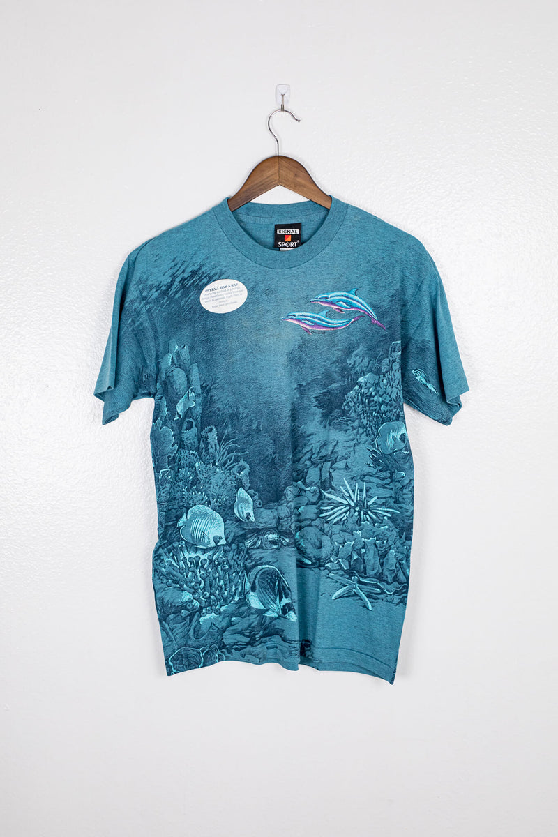 vintage-90s-deadstock-habitat-embroidered-dolphins-t-shirt-front